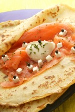 Crêpes au saumon fumé et au chèvre
Photo : © Comité Chandeleur