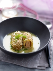 Recette Croquettes de foie gras de canard fermier des Landes au maïs