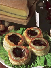 Croustades d'escargots au Morbier