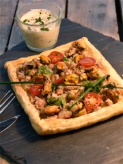 Croustade de Moules de Bouchot à l'Andouille de Vire et Pomme Granny
Photo : © Moules de Bouchot