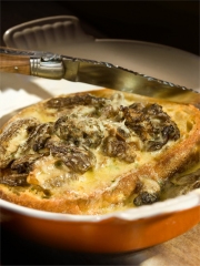 Croûte aux morilles et Comté
