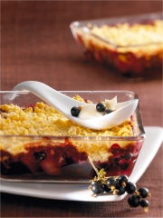 Crumble au cassis et à la poire
Photo : © Christian Adam