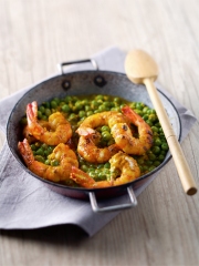 Curry aux petits pois et aux crevettes