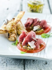 Duo de carpaccio d'agneau
Photo : © Nicolas Louis