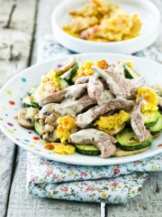 Emincé d'agneau au crumble de parmesan
Photo : © Nicolas Louis