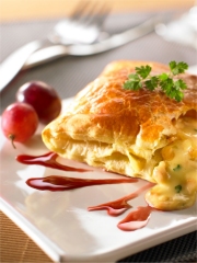 Feuilleté à l'Epoisses Berthaut et raisins
Photo : © Fromagerie Berthaut