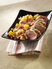 Filet mignon de porc au cidre et dés de lardons
Photo : © Herta