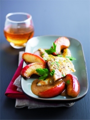 Recette Filets de daurade au cidre et aux pommes