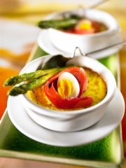 Recette Flan d'asperges au Jambon Serrano Aoste Sélection