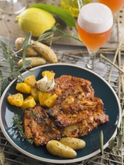 Recette Flanchet de veau mariné et fumé avec des branches d'olivier