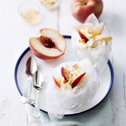 Fontainebleau aux Pêches de nos Régions et amandes
Photo : © Pêches de nos Régions