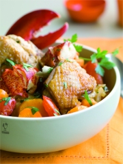 Fricassée de poulet français au homard
Photo : © Laurence Dutilly / Philippe Vaurès Santamaria / Volaille française