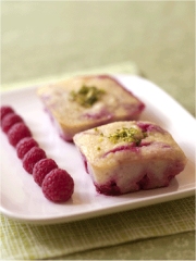 Gâteau de semoule aux framboises
Photo : © Marie-Laure Tombini / Passion Céréales