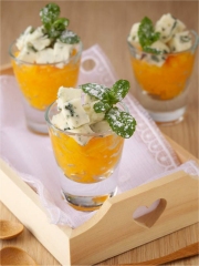 Granité de fruits d'été au Roquefort
Photo : © Roquefort Société