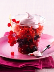 Granité de fruits rouges façon Melba