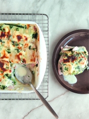Gratin de blettes au jambon