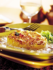 Gratin de polenta au Beaufort
Photo : © Atelier Sylvain Madelon