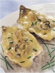 Huîtres gratinées au beurre blanc
