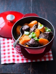 Joue de bœuf-carottes au gingembre et à la coriandre
Photo : © INTERBEV / Produits Tripiers / Amélie Roche