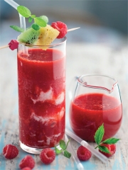 Recette Jus de framboise et douceur glacée