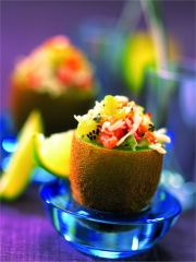 Kiwis farcis au tartare de mer
Photo : © Yves Bagros
