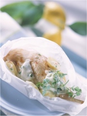 Cuisse de lapin en papillote et sa crème citronnée aux herbes
Photo : © CLIPP/Y.Bagros