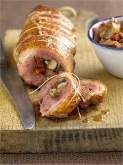 Magret de canard fermier des Landes farci aux champignons et jambon de Bayonne