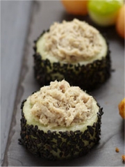 Recette Makis de concombre et rillettes au sésame noir