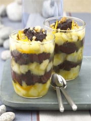 Marbré de boudin noir aux poires, fleur d'oranger et noix