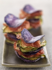 Mille feuilles de Vitelotte, courgette et coppa
Photo : © P.L.Viel / V. Drouet
Doréoc
