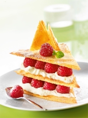 Mille-feuilles aux framboises
Photo : © Régilait