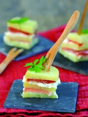 Recette Millefeuille de Princesse Amandine® au jambon serrano et tomme de brebis