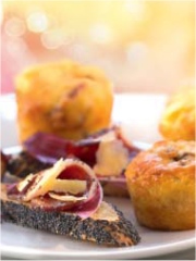 Mini-cakes et bruschetta au magret fumé
Photo : © Brasseurs de France