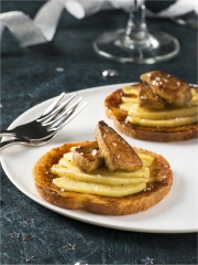 Minis pains perdus au foie gras poêlé
Photo : © Marque Repère / M. Argaïbi