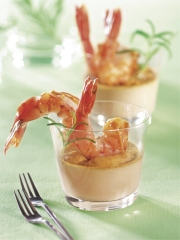 Mousse de Foies de Volaille et Emulsion de Gambas
Photo : © Régilait