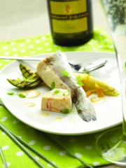 Mousseline de merlan aux écrevisses, sa sauce au Crémant d'Alsace et pamplemousse
Photo : © CIVA