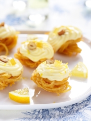 Nids de Linguine croustillantes à la crème de citron
Photo : © Edda Onorato - Un déjeuner de Soleil