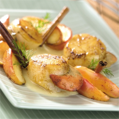 Noix de Saint-Jacques Pomme Cannelle
Photo : © P. Rougereau - Normandie Fraîcheur Mer