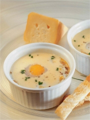 Œufs cocotte au Maroilles
Photo : © C. Herlédan