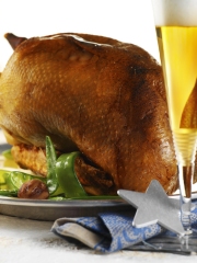 Oie rôtie, réduction de
sauce à la bière
© Brasseurs de France