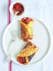 Omelette roulée à la piperade
Photo : © Frédérique Chartrand