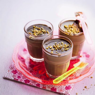 Panna Cotta au Chocolat Poulain Carambar
Photo : © Poulain / Styl. : Lucie Dauchy