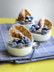 Panna Cotta Croustillante Vanille et Myrtilles
Photo : © Loïc Raison