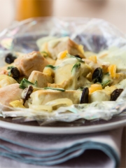 Recette Papillote de volaille aux senteurs de tajine et Savora