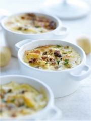 Parmigiana de Grenailles, mozzarella de bufflonne, chapelure croquante parfumée aux anchois
Photo : © J.C Amiel / Marie Leteuré