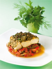 Pavés de bar en croute d'herbes
Photo : © Mixture - Philippe Asset