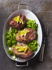 Recette Pavés d'Agneau Bio à la Poire et au Citron Confit