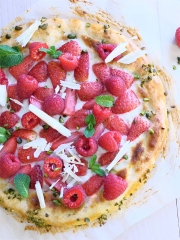 Pizza dessert, vanille, fruits rouges
Photo : © Herta