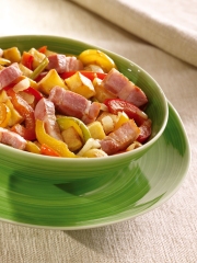 Recette Poêlée de pommes de terre tricolore aux lardons