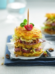 Club pommes de terre et bœuf, tapenade de fruits secs
Photo : © Pommes de terre, tellement de caractères !